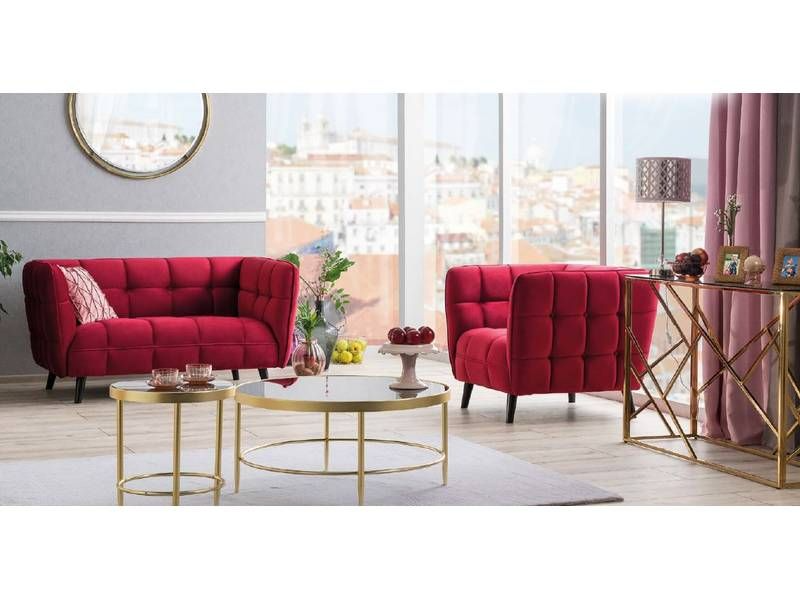 Konferenčný stolík vyrobený z tvrdeného skla, zlatý mat/čierna