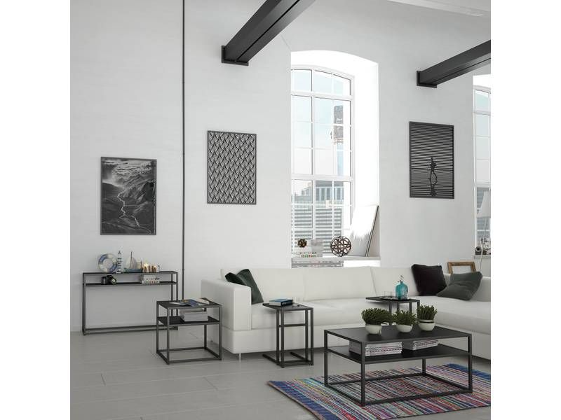 Minimalistický konferenčný stolík 50, čierna/čierna