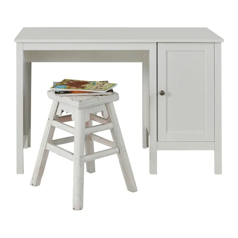 PC stôl so skrinkou 1D-1155, biely