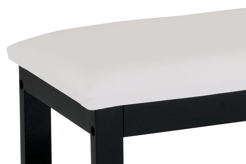 Botník čierny s 2 odkladacími policami