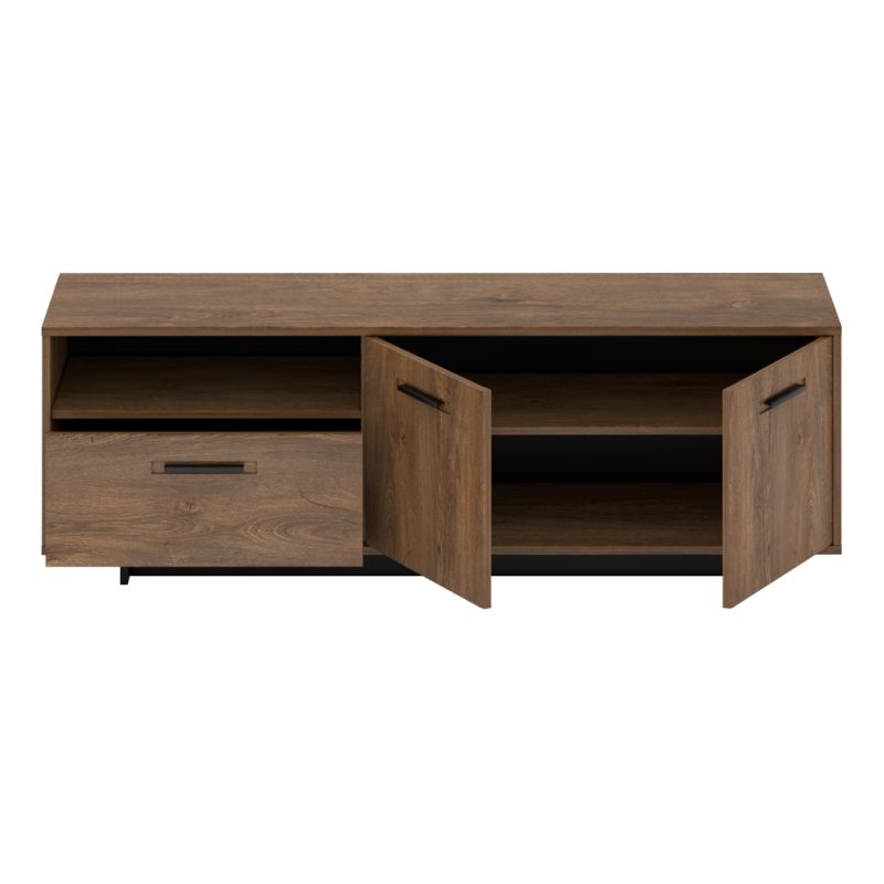 Jedinečný RTV stolík 154, dub bolzano-čierna