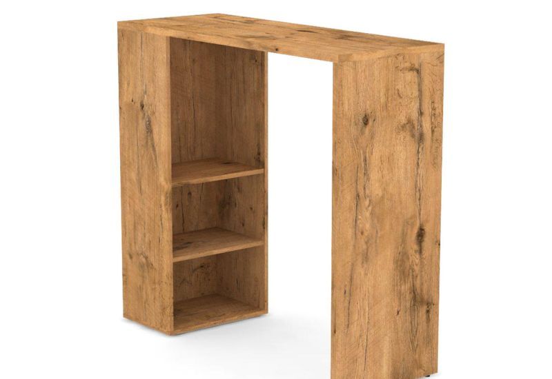 Barový pult vysoký, s regálom - viac farebných prevedení