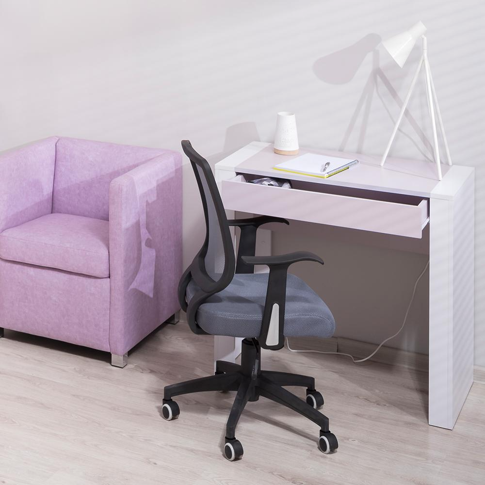 PC stôl svetloružová doska, 1x zásuvka - viac farebných prevedení