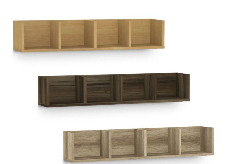 Jednoduchá polica 4-priečinková - viac farebných prevedení