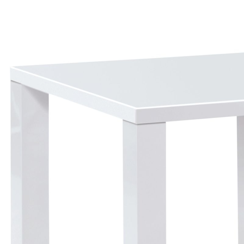 Moderný jedálenský stôl s rozmermi 80x80 v bielom lesku