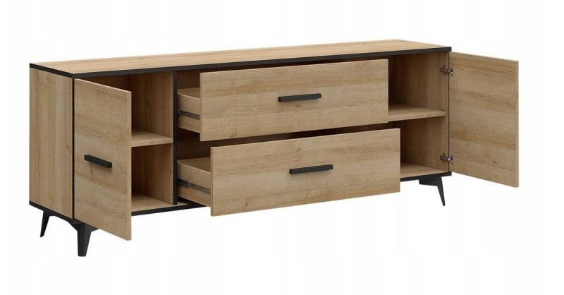 RTV stolík v klasickom štýle 2D2S 180, dub riviera