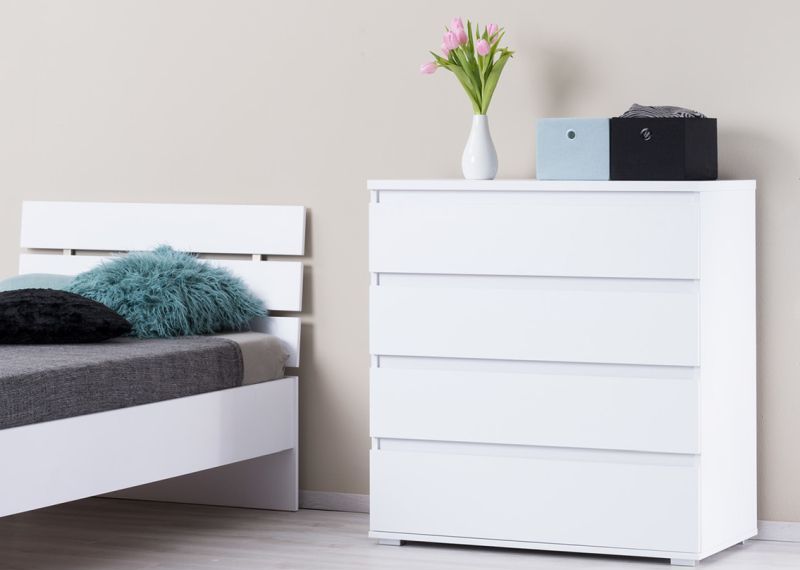 Komoda 4x zásuvka - viac farebných prevedení