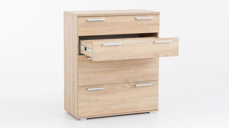 Štýlová komoda 4x zásuvka - viac farebných prevedení