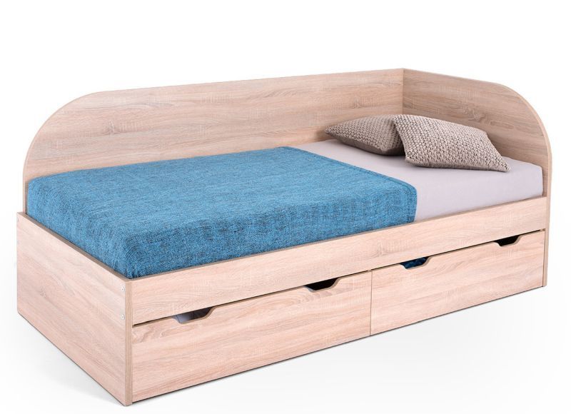 Posteľ s 2 zásuvkami a úložným priestorom 120, pravá - viac farebných prevedení