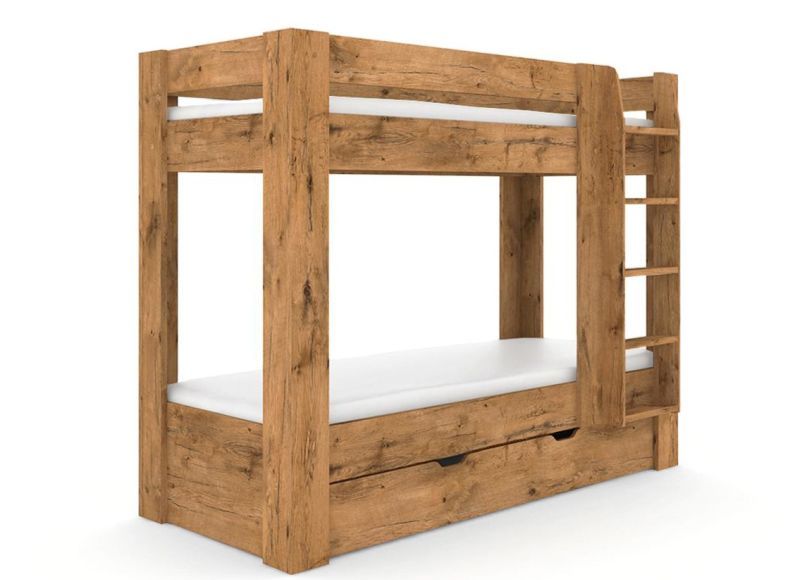 Poschodová posteľ so zásuvkou, pravá - viac farebných prevedení