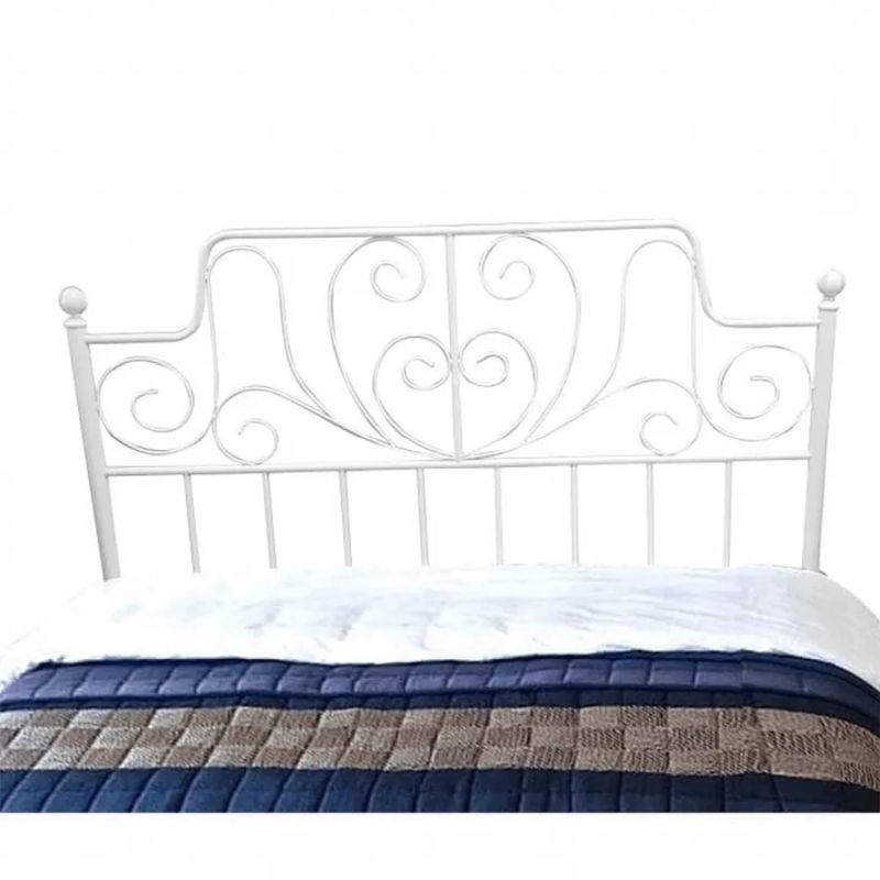 Jednoduchá posteľ kovová 160x200, s lamelovým roštom, biela