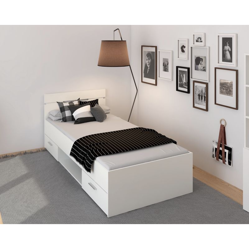 Elegantná posteľ s nádychom šarmu 90, biela