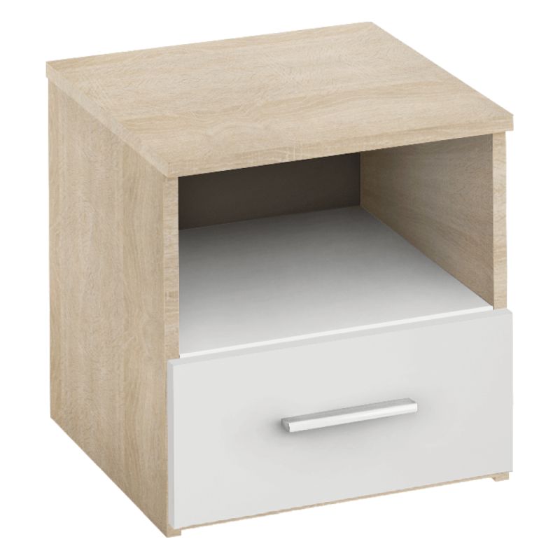 Set nočných stolíkov, dub sonoma-biela