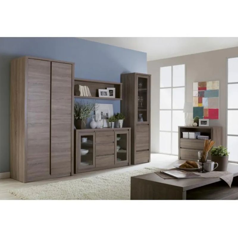 Komoda KS3, s tromi šuplíkmi, dub lefkas