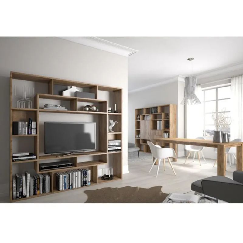 Komoda K2DP, s dvoma dvierkami a 3x zásuvka, dub lefkas