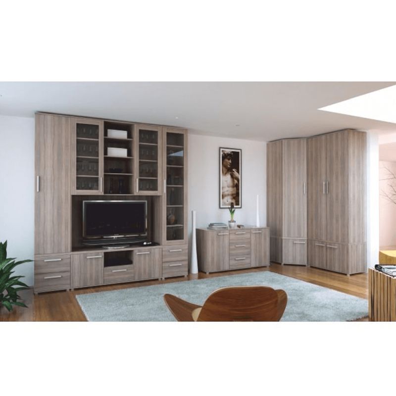 Praktická komoda 2-zásuvková, dub sonoma