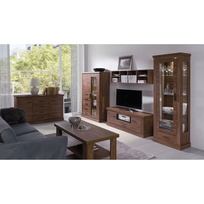 Elegantná komoda 2x šuplík, 4x dvierka, dub stirling