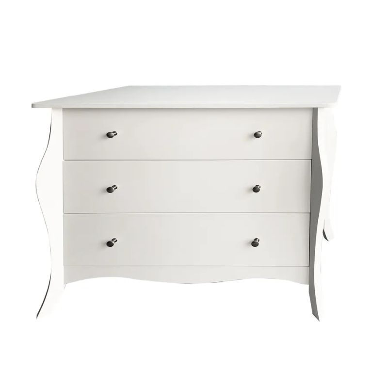 Štýlová komoda v barokovom štýle biela