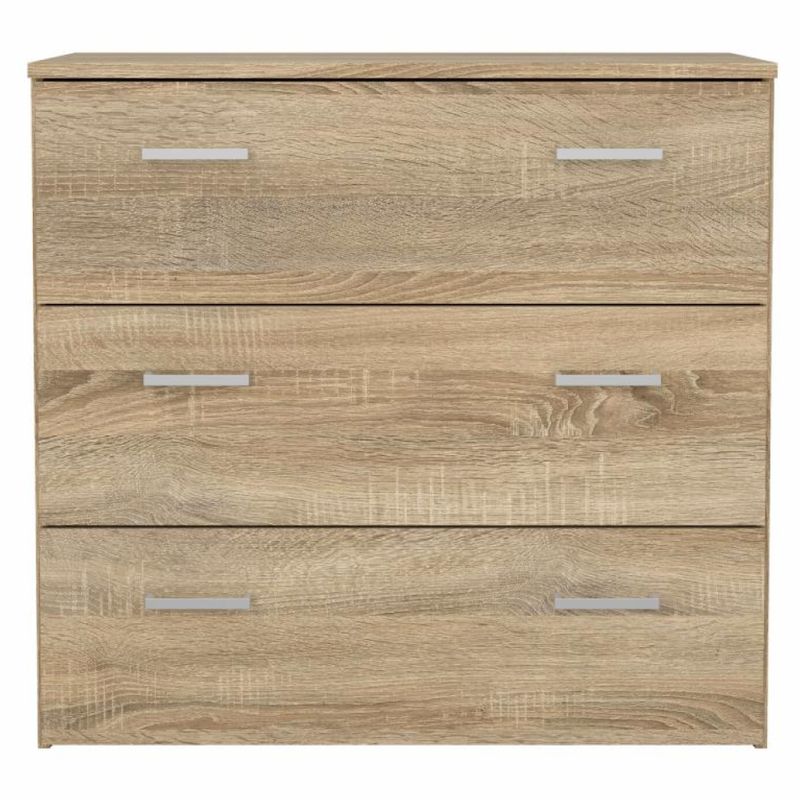 Dub sonoma trojzásuvková komoda