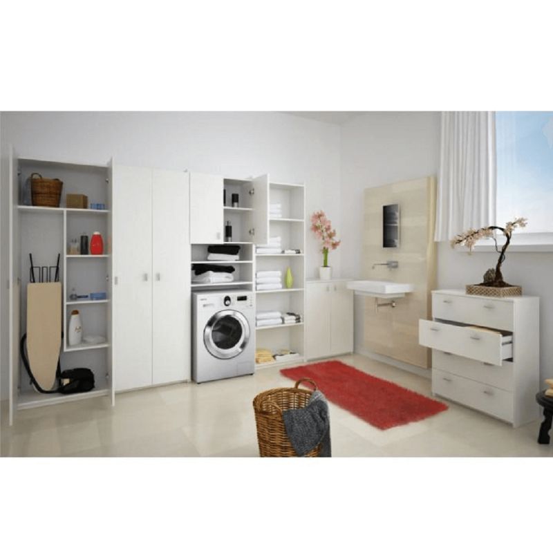 Komoda dvojdverová z DTD, biela