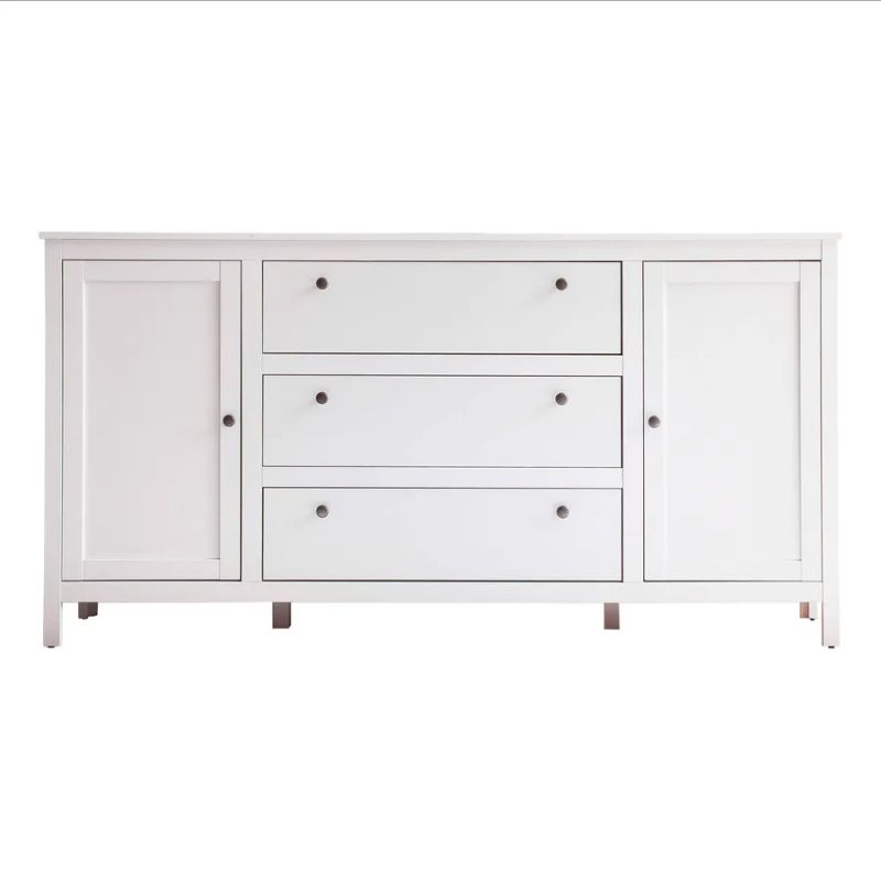 Komoda v provensálskom štýle, farba biela, 3x zásuvka a 2x dvierka