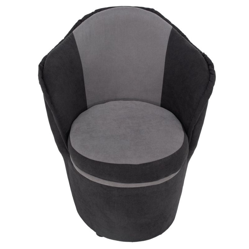 Kreslo s úložným priestorom, tmavosivá-svetlosivá