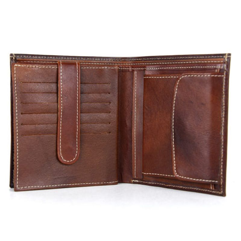 Luxusná kožená peňaženka v Cigaro farbe, ručne tamponovaná