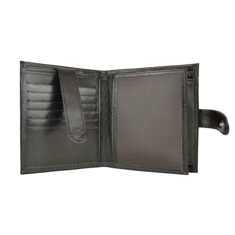 Luxusná exkluzívna kožená peňaženka v čiernej farbe