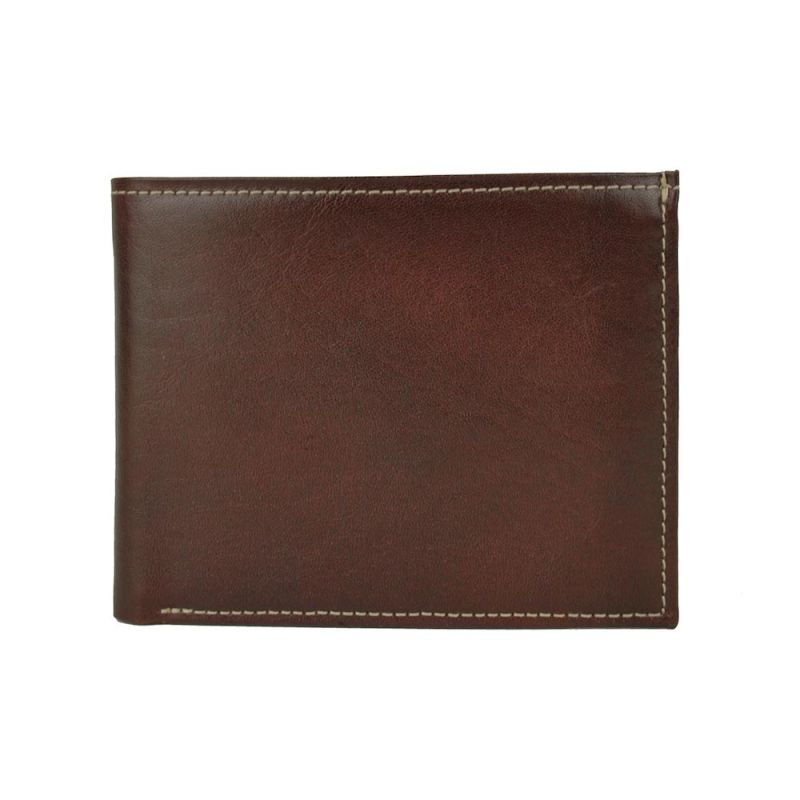 Kožená peňaženka z pravej kože v tmavo hnedej farbe