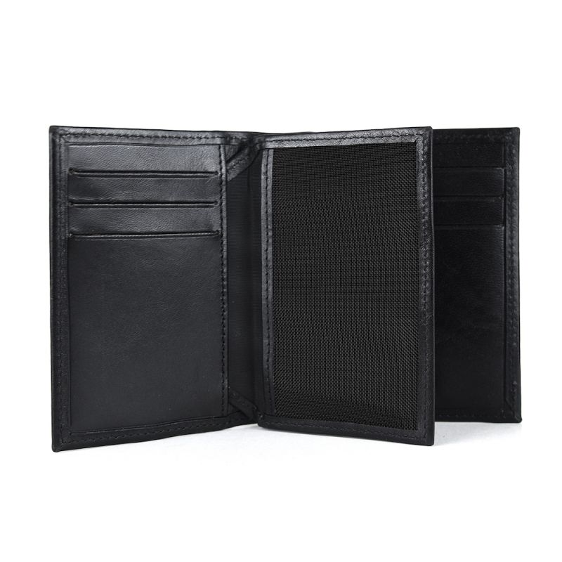 Kožené púzdro na karty a doklady v čiernej farbe