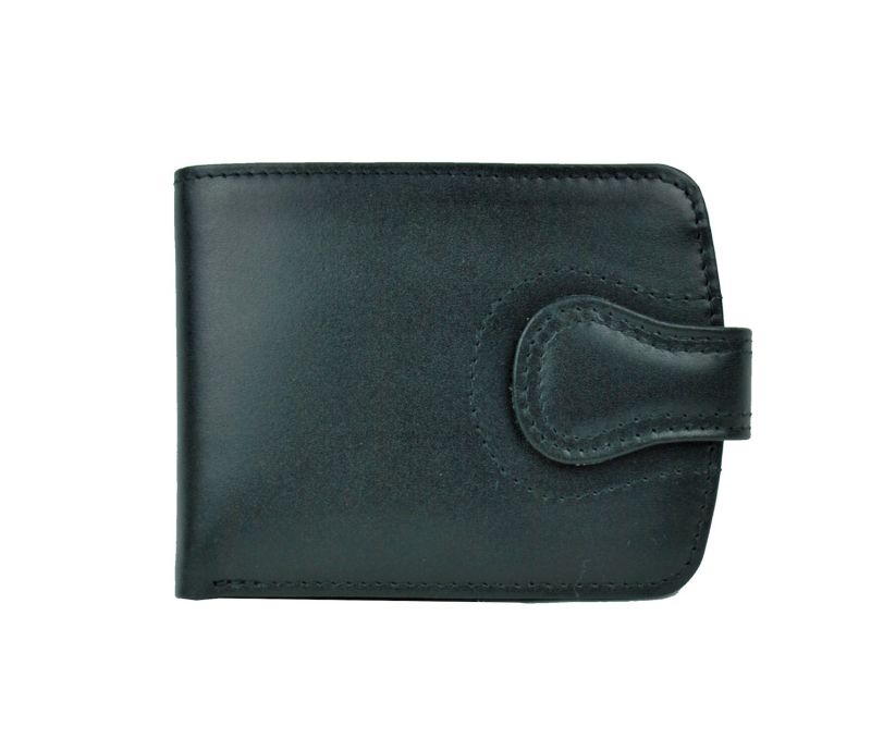 Luxusná elegantná kožená peňaženka 8467 v čiernej farbe