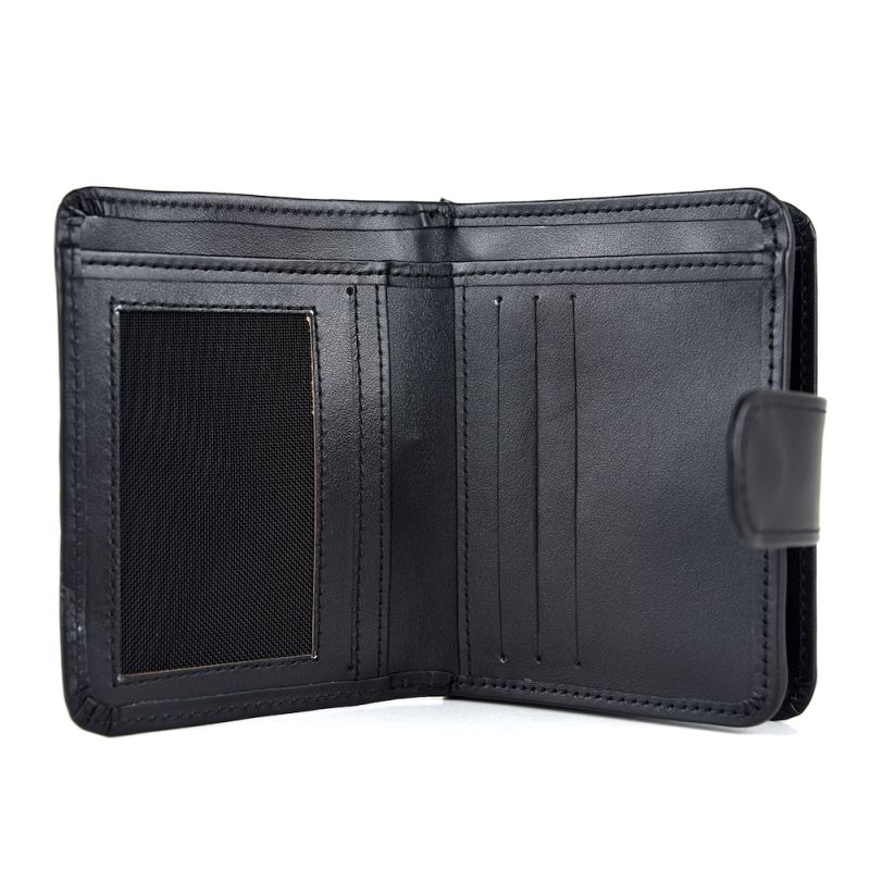 Módna kožená malá dámska peňaženka 8504, čierna farba