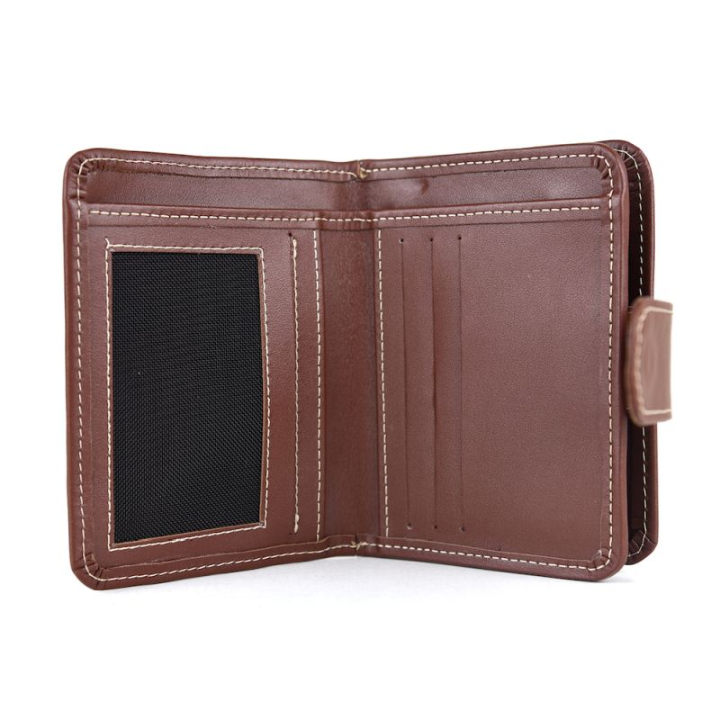 Módna kožená malá dámska peňaženka 8504, hnedá farba