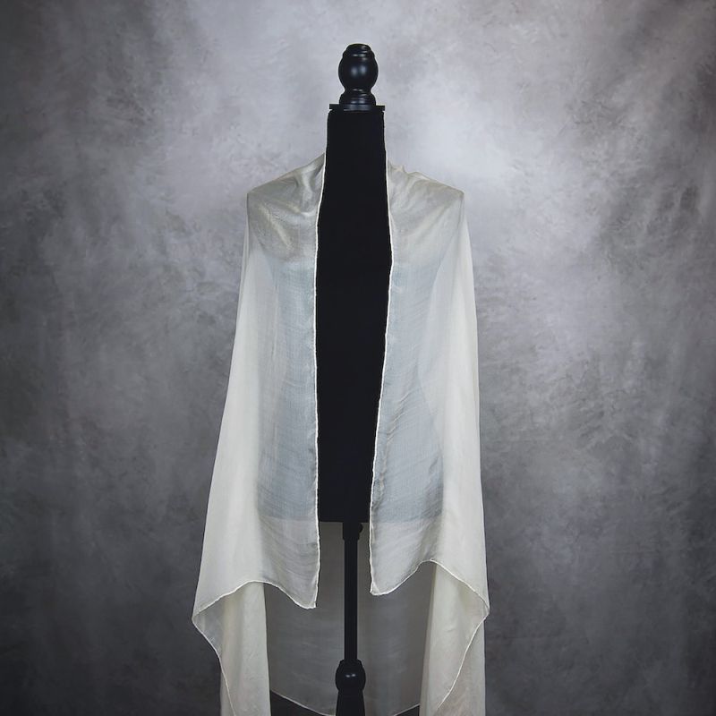 Luxusný hodvábny šál BÉŽOVÝ 180 x 110cm