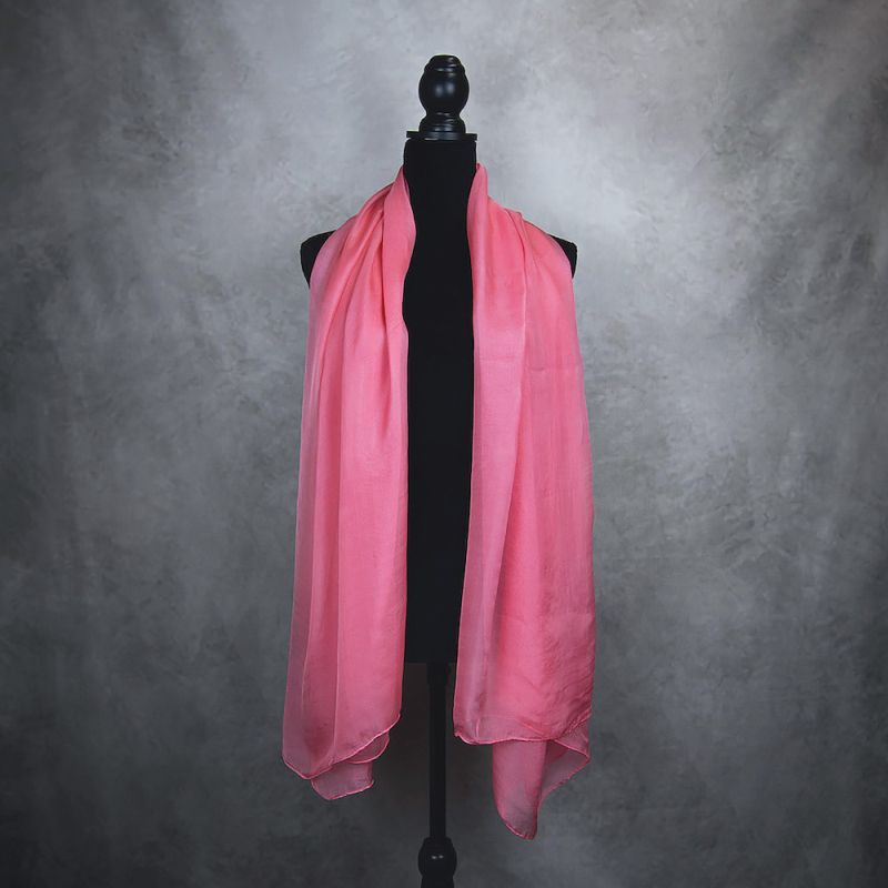 Luxusný hodvábny šál LOSOSOVÝ 180 x 110cm