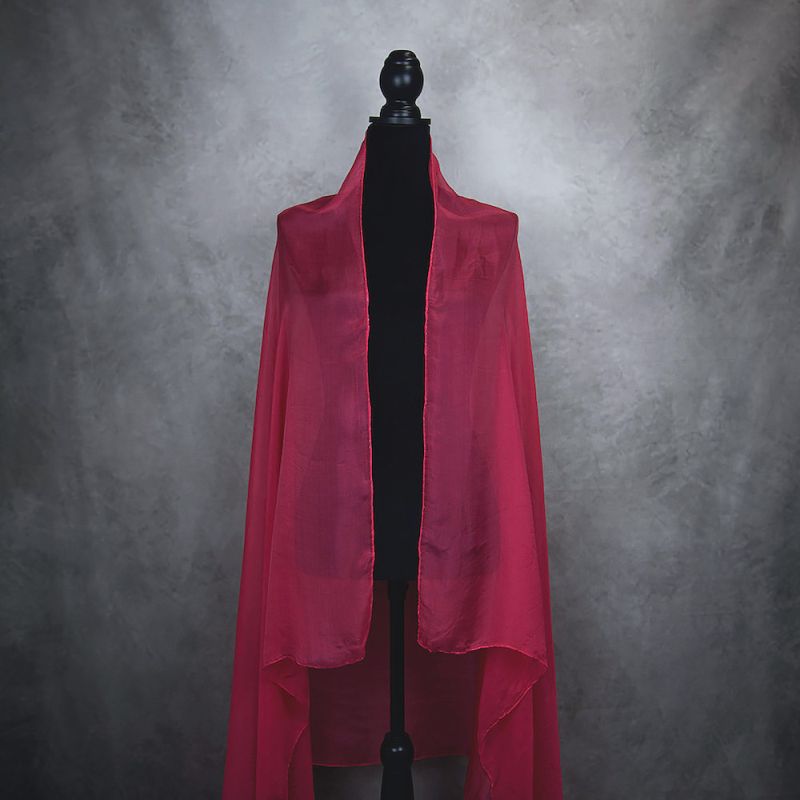 Luxusný hodvábny šál ČERVENÝ 180 x 110cm