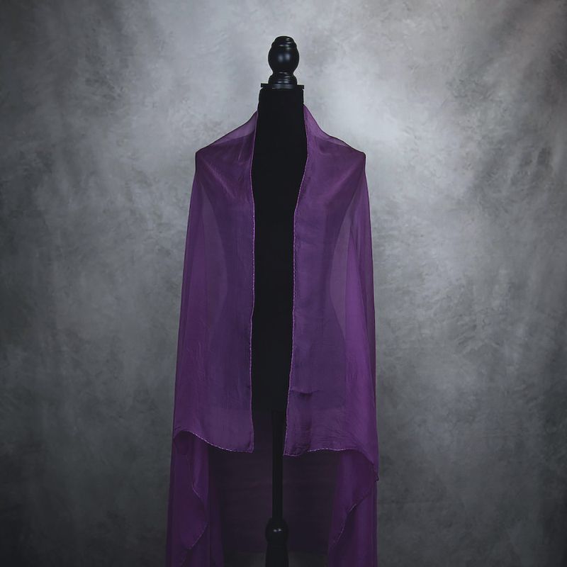 Luxusný hodvábny šál FIALOVÝ 180 x 110cm