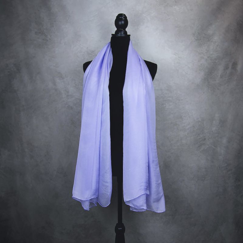 Luxusný hodvábny šál LEVANDUĽOVÝ 180 x 110cm