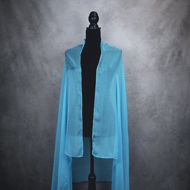 Luxusný hodvábny šál TYRKYSKOVÝ 180 x 110cm