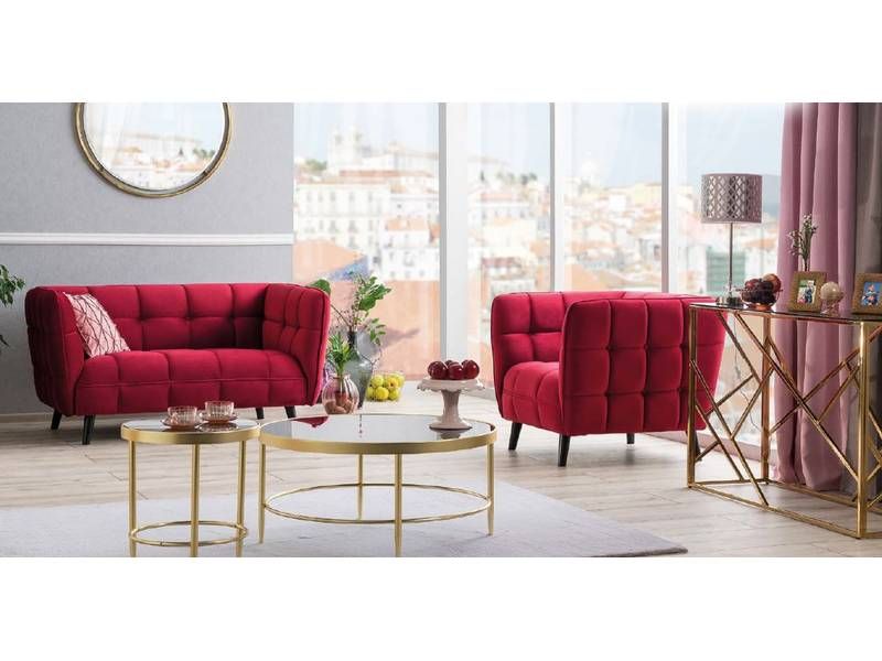 Mimoriadny konferenčný stolík zlatý mat-čierna