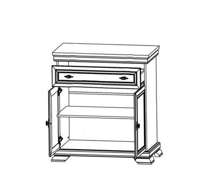 Elegantná komoda KK1 sosna andersen