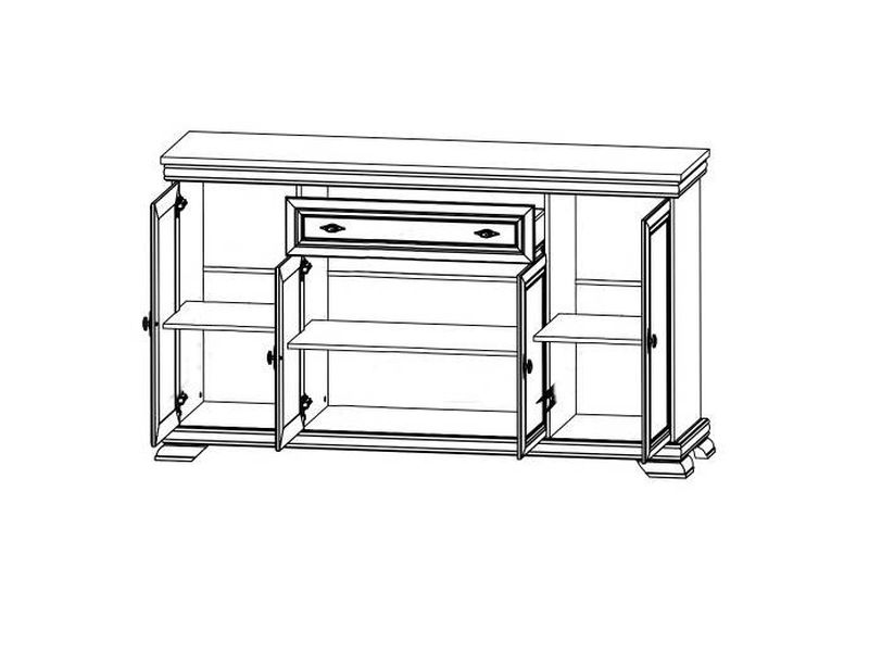 Elegantná komoda KK4 sosna andersen