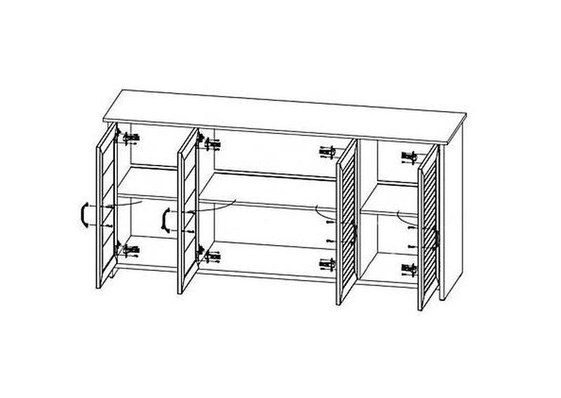 Komoda v zaujímavom dizajne K4D, biela