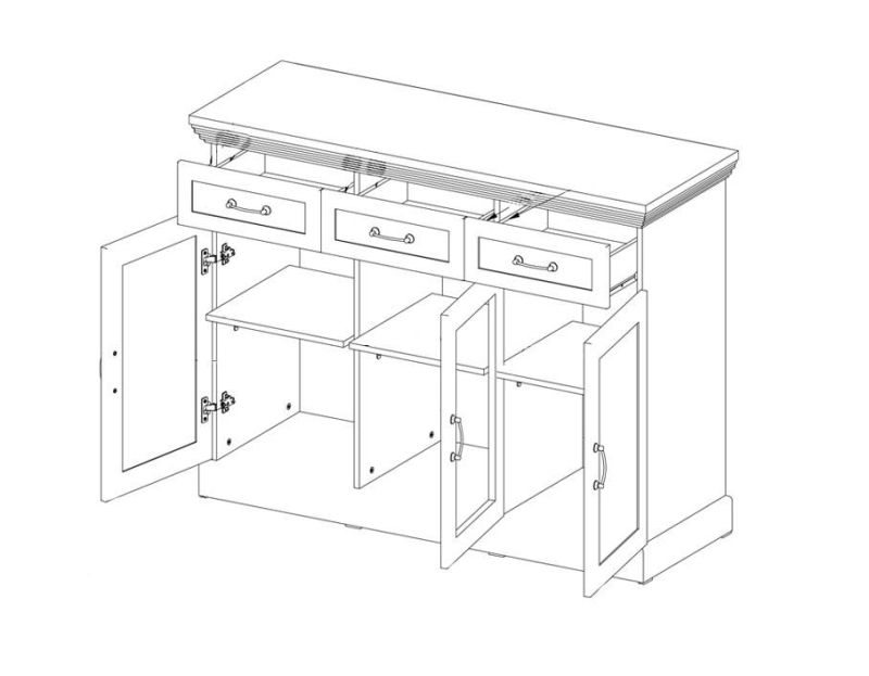 Komoda K1S sosna nordická-dub dziki