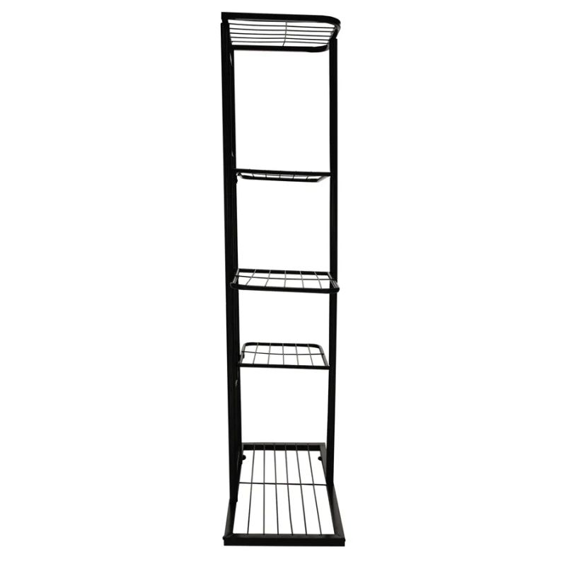 Kovový stojan na kvety, tmavosivý