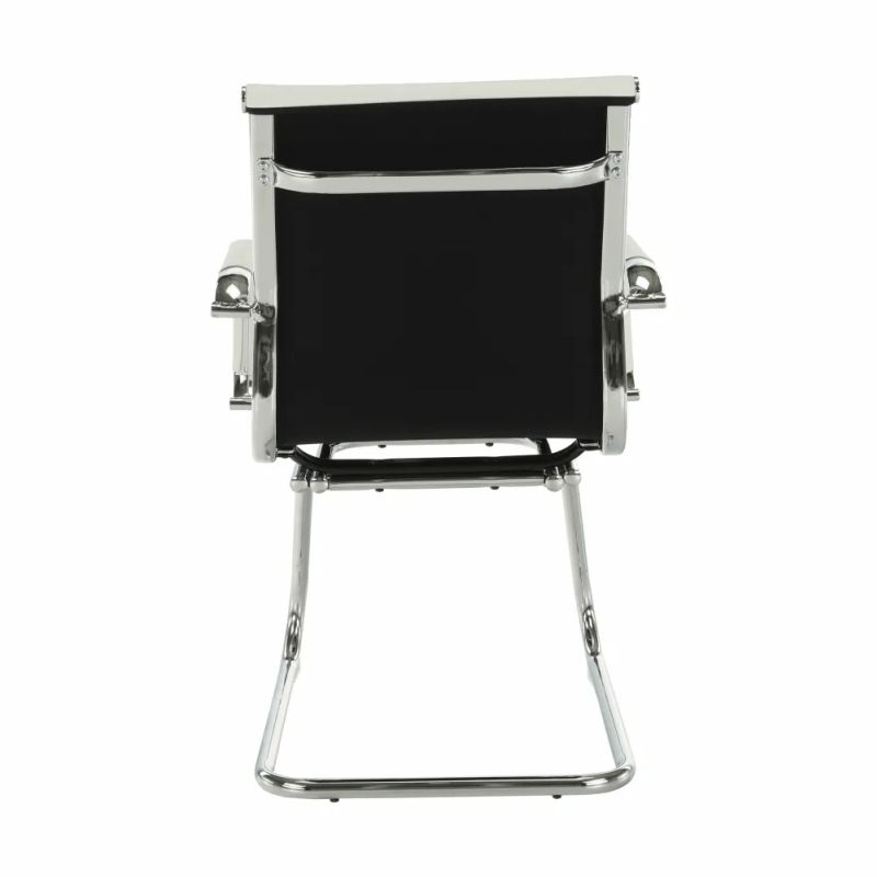 Zasadacia stolička potiahnutá bielou ekokožou