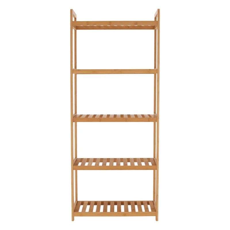 5-policový regál, prírodný bambus