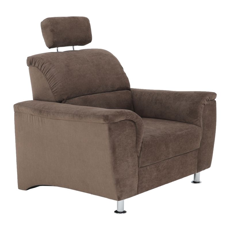 Moderné kreslo v hnedej látke