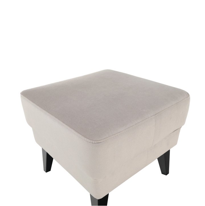 Moderný taburet, krémová-čierna