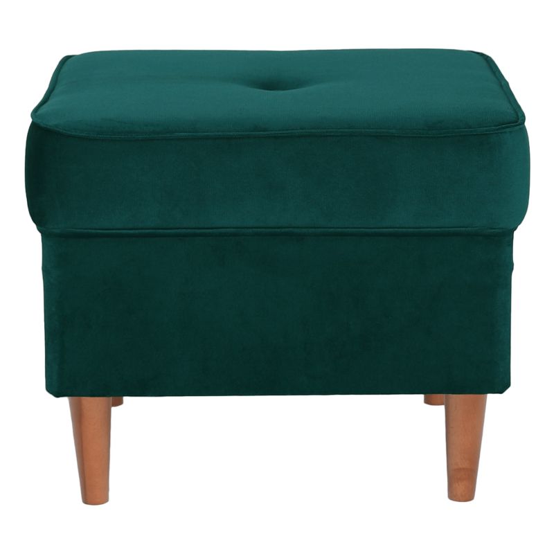 Taburet v nadčasovom dizajne, zelená-orech